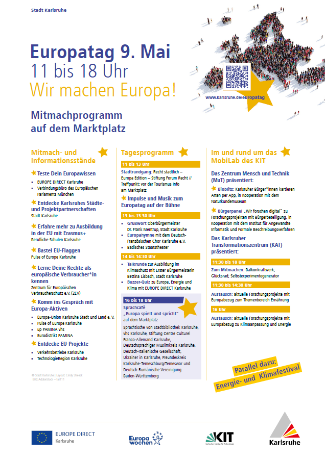 Tagesprogramm, das auch über den Weblink lesbar ist